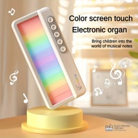 Kids Electronic Piano Keyboard Toy Light Touch Screen Interactive Educational Plastic 5 Instruments 13 Melodies 3 AAA Battery