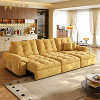 Regierungsförderung Pashaman Stoff Elektrisches Schlafsofa 2026 Neu Retro Cremefarben Funktionales Chenille-Sofa mit Fernbedienung Kiefer