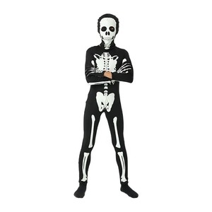 <span class=keywords><strong>Disfraz</strong></span> Unisex de <span class=keywords><strong>Esqueleto</strong></span> de Halloween para Niño y <span class=keywords><strong>Niña</strong></span>, Mono con Estampado 3D, Cosplay que Brilla EN LA Oscuridad - Product Image 5
