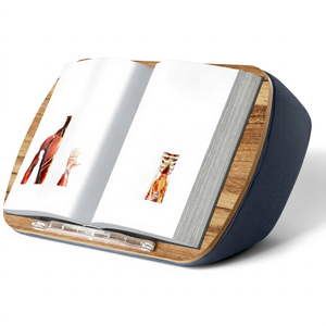 Support de tablette souple avec sac de rangement, support portable pour ordinateur portable pour lit et canapé, support de lecture en bois pour livre - Product Image 1