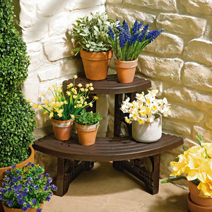 Étagères robustes en plastique durable à 2 niveaux pour plantes d'intérieur et d'extérieur, jardin, balcon - Product Image 4