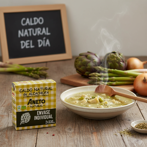 Mejor venta hecha en España 12X330ml sabrosa sopa fresca natural alcachofa Ley Orgánica caldo de sal para venta al por mayor - Product Image 3