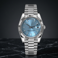 Reloj de Buceo Deportivo y Elegante con Correa de Acero Inoxidable de 20 mm, Resistente al Agua hasta 50 Bares, con Cristal de Zafiro, para Dropshipping