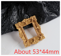 Miniature en résine, aigle doré mat, cadre photo, cabochon à dos plat, accessoires pour maison de poupée, accessoire de photographie DIY
