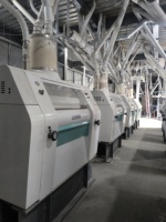 Ensemble complet de moulin à maïs et à farine, machine de broyage électrique en acier haute capacité, moteur 380V, unité de décorticage et d'emballage automatique