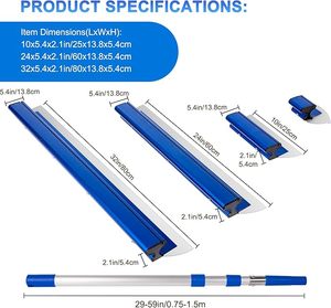10 "24" 32 "với phần mở rộng cực <span class=keywords><strong>scraper</strong></span> thay thế lưỡi và điều chỉnh góc chủ nhôm xử lý vách thạch cao skimming <span class=keywords><strong>Blade</strong></span> Set - Product Image 6