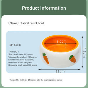 Kediler köpekler tavşanlar için özelleştirilebilir küçük boy seramik evcil hayvan kasesi dayanıklı kolay temizlenebilir besleyici - Product Image 2