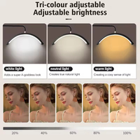 Lampe de Table à Ongles LED Professionnelle avec Contrôle Tactile, Lampe de Manucure de Bureau de 23 Pouces à Luminosité et Température de Couleur Réglables