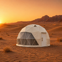 Dôme géodésique en PVC résistant au vent, au sable et aux UV, certifié CE, pour un séjour de luxe en safari dans le désert, glamping, hôtel de villégiature, hébergement de nuit