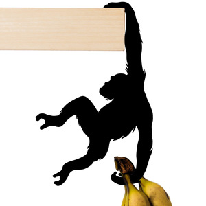 Wooden Monkey <strong>Hook</strong> <strong>for</strong> Kitchen Bag <strong>Key</strong> <strong>for</strong> <strong>Home</strong> Wall <strong>Decoration</strong> Door Shower Clothing Coat Features Adhesive Packaged in Box - Product Image 1