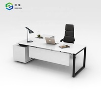 Bureau de direction en forme de L Bureau de patron de luxe en gros Table de direction en bois