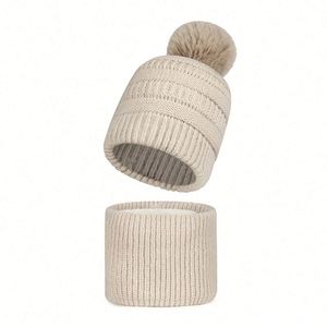 Fashion Winter Beanie Scarf Set Soft Knit Hat Warm <b>Neck</b> <b>Warmer</b> Thick Knitted Scarves for Women - Product Image 4