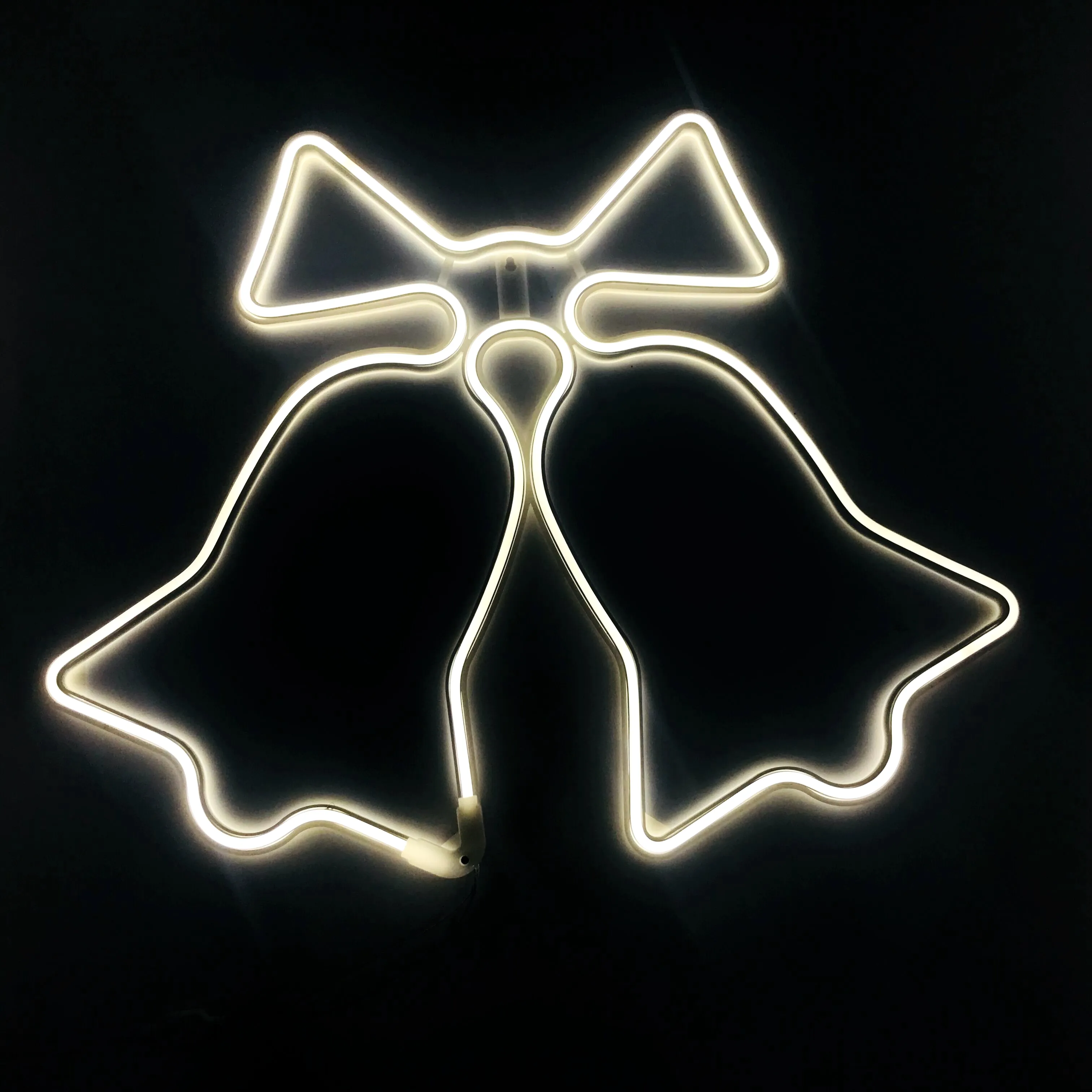 2D-Motiv im Freien Glocken förmiges Licht Weihnachts glocke Nachtlicht batterie USB-betriebene Wand dekorative Neonlichter für Party raum