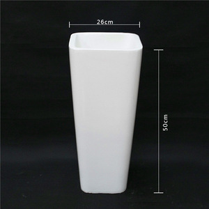 Macetas de Fibra de Vidrio para Exhibición en Recepción de Hoteles, Clubes y Comercios, Diseño Simple con Esquinas Redondeadas, Venta al por Mayor de Fábrica - Product Image 3