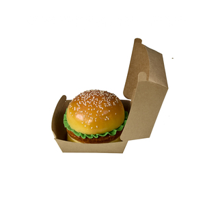 Custom Disposable Food Grade Cardboard hamburger Packaging Paper Burger Box