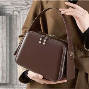 Modern Retro Women's Large Capacity <b>Haversack</b> Crossbody Bag Trendy Square Minimalist Color Block Design Street Lady Shoulder Bag - Product Image 3