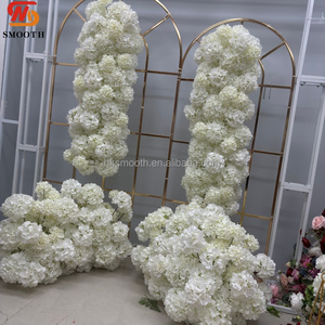 Smooth Pure White Hydrangea <b>Artificial</b> <b>Flower</b> Set Decor Handmade Wedding Backdrop Reusable Classic Style - Product Image 2
