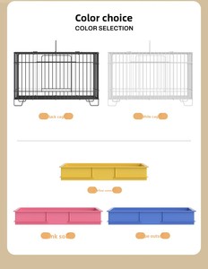 Jaula rectangular <span class=keywords><strong>de</strong></span> metal para conejos y cobayas, con estructura <span class=keywords><strong>de</strong></span> alambre, anti-salpicaduras <span class=keywords><strong>de</strong></span> orina, para interiores, <span class=keywords><strong>venta</strong></span> directa <span class=keywords><strong>de</strong></span> fábrica. - Product Image 6