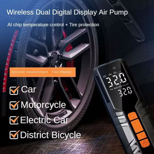 Compressore d'Aria Portatile 12V con <span class=keywords><strong>Display</strong></span> LED per Auto e Moto, Gonfiatore Pneumatici Monocilindrico ABS per Palloni da Basket - Product Image 2