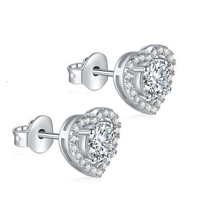 Rui Zun Pure Stud – Boîte à bijoux pour femme, accessoires de mode en argent, boucles d'oreilles en forme de cœur - Product Image 1