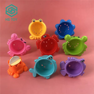 एच एस खिलौना 2023 नए आइटम पानी खिलौना किट बुलबुला Guppies बच्चे बाथरूम बाल्टी खिलौने बच्चे Stacking कप के साथ 8 PCS - Product Image 4