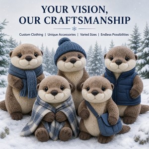 Porte-clés Mascotte Otter en Peluche Personnalisé OEM ODM, Jouet Promotionnel CPC, Cadeau de Noël et de Fêtes Saisonnier - Product Image 5