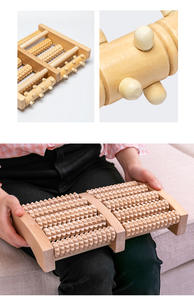 Masseur de pieds en bois portable avec technique Shiatsu originale 5 rangées de couleurs pour la relaxation et le soulagement des douleurs dorsales aux jambes - Product Image 3