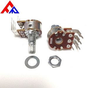 50K Rotary Potentiometer Knurled Shaft Carbon Composition 1 Gang <b>PC</b> Pins D-axis 15mm - Product Image 5