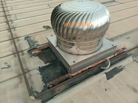 Capot de ventilation de toit WENCHENG en acier inoxydable, circulaire, extérieur, sans alimentation, avec fonction automatique et étanche