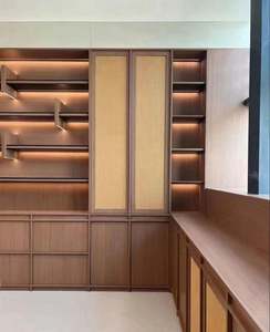 Muebles DE OFICINA DE MADERA Executive CEO Boss Manager Librería Archivador de 2 puertas Gabinete de almacenamiento de oficina de madera de 4 cajones - Product Image 1