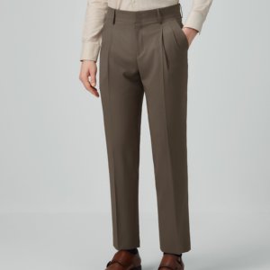 <span class=keywords><strong>Pantalon</strong></span> pour homme à double plis, poche inclinée, sans ceinture, patte de boutonnage zippée, sans revers, taille personnalisée, <span class=keywords><strong>pantalon</strong></span> de costume - Product Image 5
