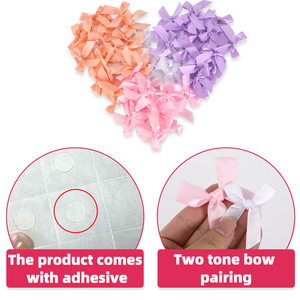 Xiying – Lot <span class=keywords><strong>de</strong></span> 40 nœuds en satin DIY <span class=keywords><strong>de</strong></span> 1,8 pouce pour décorations <span class=keywords><strong>de</strong></span> fête, idéal pour cadeaux <span class=keywords><strong>et</strong></span> faveurs festives - Product Image 5