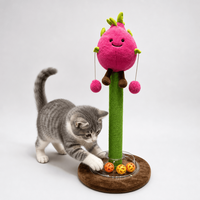 Tour pour chat de luxe classique, grande taille, au design fruité, avec corde en sisal haute densité, résistante aux griffures et antidérapante pour l'escalade