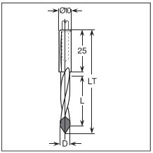Forets en carbure P062M010070RF pour machines-outils - Product Image 3