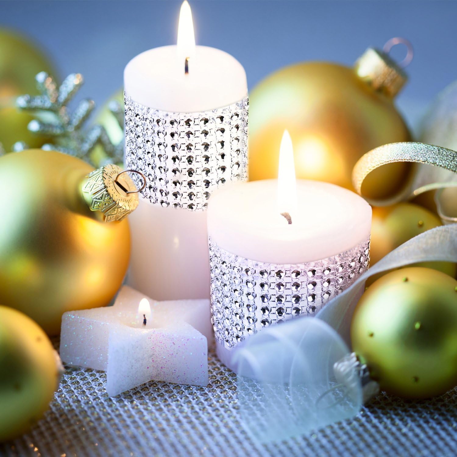 8 Righe 10 Yard Diamond Mesh Wrap Roll Sparkling Crystal Ribbon Nastro acrilico per torte nuziali Artigianato Arti fai da te Decorazioni(Argento