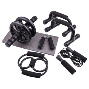Kit de barre de poussée 7 en 1 en vente en gros corde à sauter pince à main genouillère Gym entraînement à domicile <span class=keywords><strong>Ab</strong></span> 7 pièces ensemble de rouleaux de roue - Product Image 5