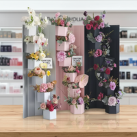 Support de bouquet de fleurs de luxe, boîte de présentation rigide octogonale en carton avec impression personnalisée pour fleurs, chocolats, emballages