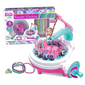 Máquina de tejer manual de plástico para pulseras DIY para niñas, juguete de tejer con cuentas para el hogar, para niños, 5+ <span class=keywords><strong>TAGO</strong></span> - Product Image 1