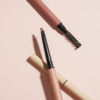 Crayon à sourcils double embout waterproof avec brosse, personnalisable avec logo, longue tenue