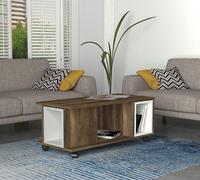 Table basse exclusive de luxe moderne en panneaux de particules, blanc noyer, provenant de Turquie, best-seller