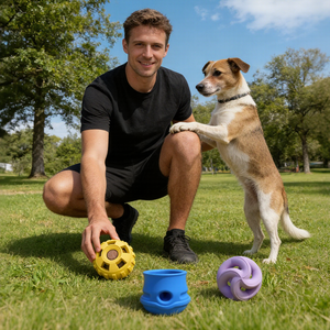 Giocattolo da Masticare per Cani in Gomma Naturale a Forma di Cartone Animato, Dispenser Interattivo di Snack, Resistente ai Morsi, Gioco Rompicapo Durevole per Cani che Masticano Intensamente - Product Image 5