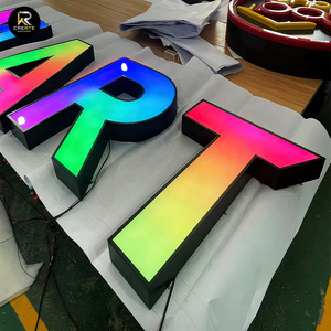 Tùy chỉnh chiếu sáng thư kênh signage thông minh RGB âm nhạc Sync ánh sáng thép không gỉ frontlit RGB LED ánh sáng dấu hiệu điện tử - Product Image 4