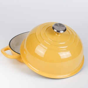 Molde <span class=keywords><strong>para</strong></span> Pan de Hierro Fundido Esmaltado con Tapa de 26 cm, Horno <span class=keywords><strong>para</strong></span> Pan, Molde <span class=keywords><strong>para</strong></span> <span class=keywords><strong>Hornear</strong></span> Pan de Masa Madre, Horno Holandés <span class=keywords><strong>para</strong></span> Pan, No Requiere Sazonamiento - Product Image 2