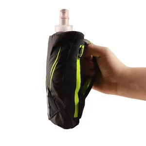 Foldable Hand-held Flask Holder Running Hiking Gym Sports Soft Water Bottle Wrist Bag