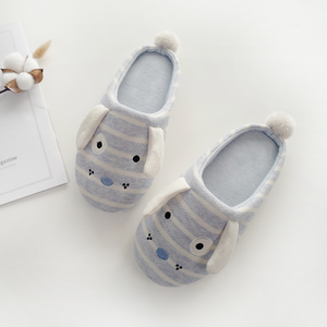 <span class=keywords><strong>Ciabatte</strong></span> per bambini a strisce <span class=keywords><strong>bianche</strong></span> e blu traspiranti Big Ear Dog autunno e inverno pantofole da casa per interni - Product Image 3