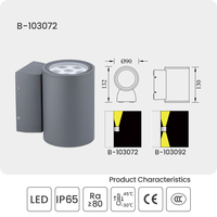Lámpara cuadrada exterior LED IP65 resistente al agua de 6W, lámpara de pared de aluminio fundido a presión para hoteles y uso doméstico al aire libre