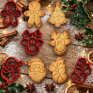Juego de 5 Cortadores de Galletas Navideños de Plástico Moldeado por Inyección, Molde Personalizado <span class=keywords><strong>para</strong></span> Galletas, Sello <span class=keywords><strong>para</strong></span> Fondant, <span class=keywords><strong>para</strong></span> Hornear en Fiestas - Product Image 3