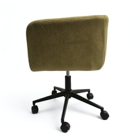 Chaise de bureau à domicile moderne Chaise de loisirs rembourrée réglable et pivotante à 360 ° avec roues rotatives pour chambre à coucher et salon