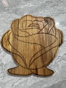 Papan Potong Kayu Akasia Modern Duramen Food Grade untuk Memotong, Papan Potong Pizza dan Charcuterie 2 Sisi, Dapat Dikustomisasi - Product Image 6