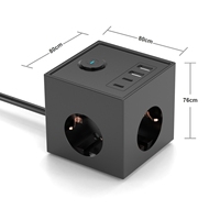 Multiprise EU/FR 3 prises 2A2C Type C chargeurs tour rallonge de table blanc couleur cube